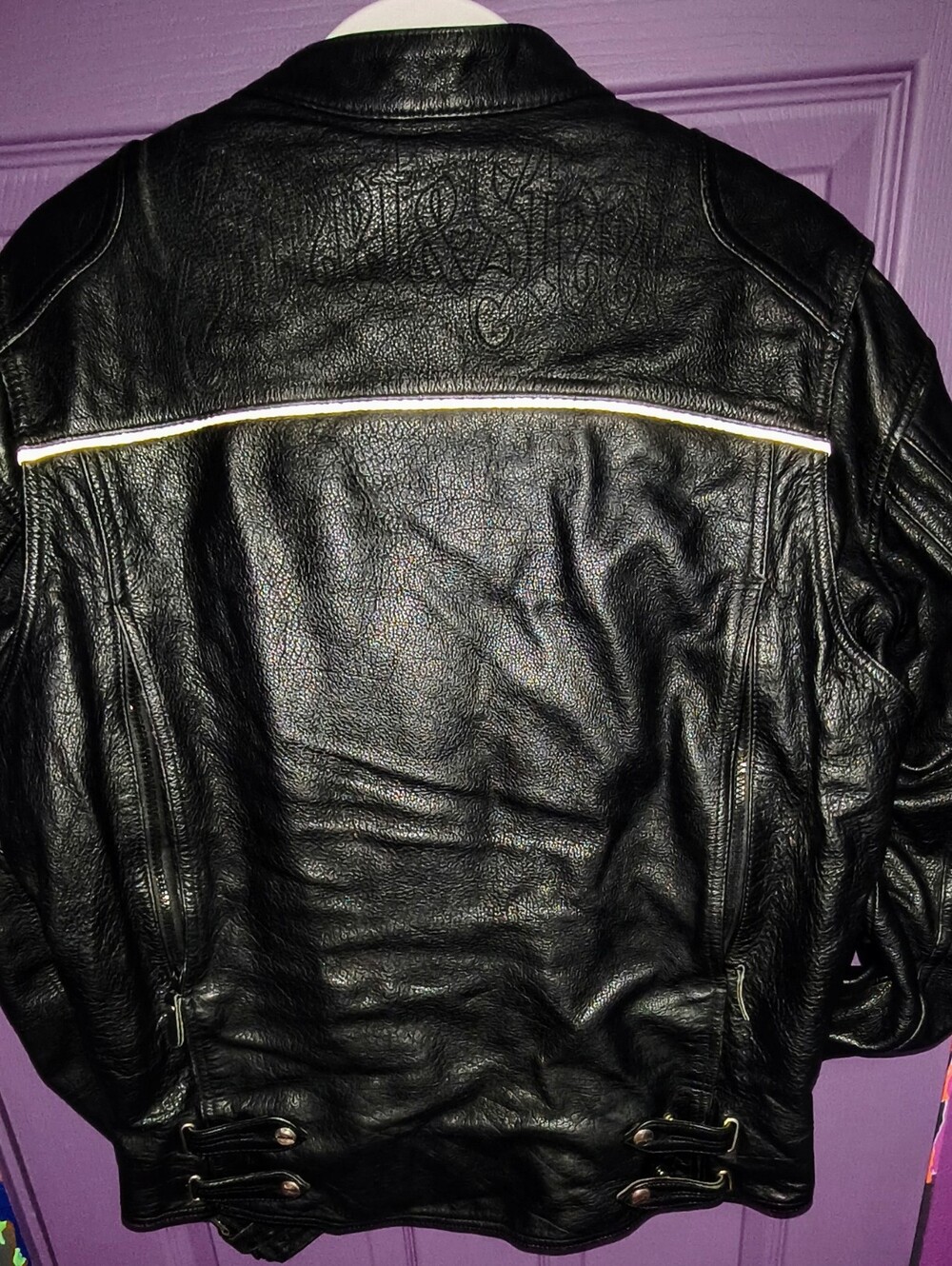 VINTAGE** (2010 Early Edition) "Street & Steel" genuine leather riding jacket .. - Picture 3 of 15